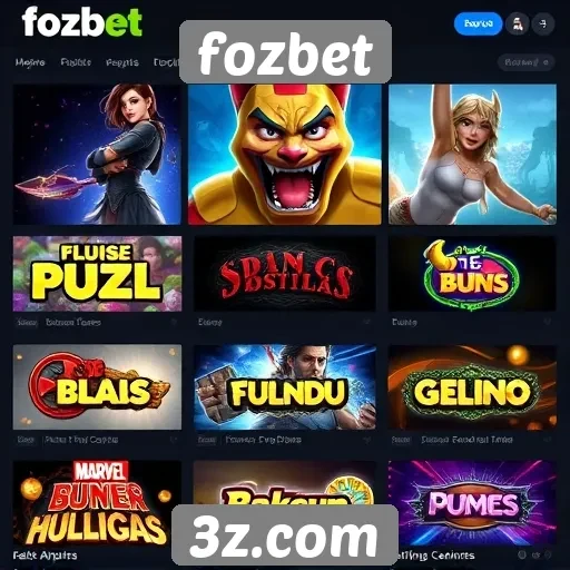 Análise da diversidade de jogos disponíveis no fozbet